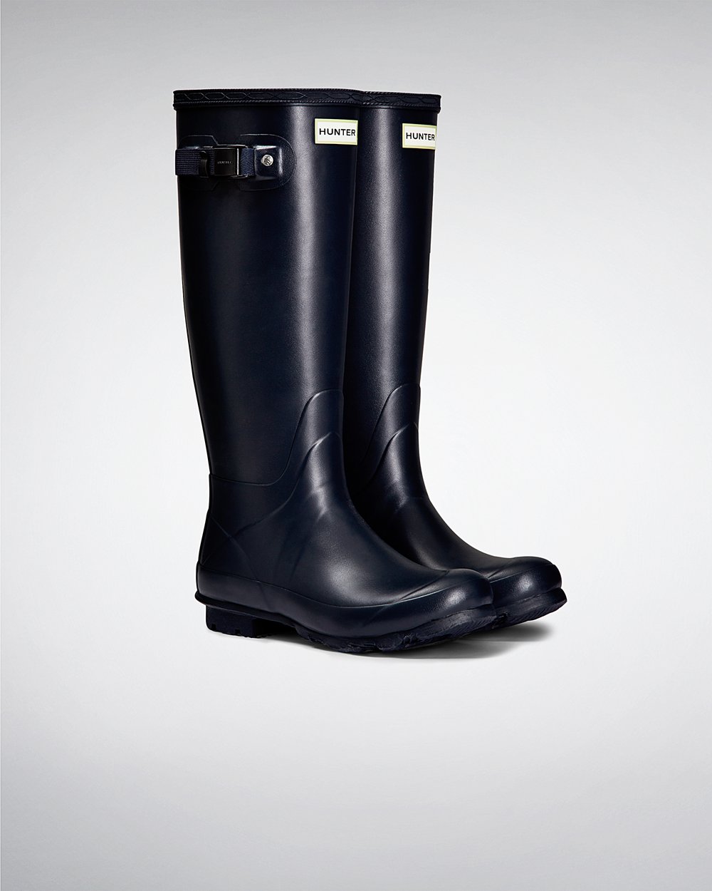 Womens Hunter Tall Rain Boots Navy - Norris Field Neoprene Lined - 1594602-WT